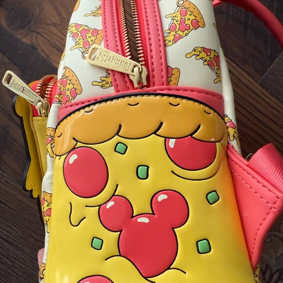 Disney Parks Loungefly Pizza Backpack – Mickey Pepperoni Slice – Rare & Adorable - Picture 6 of 6